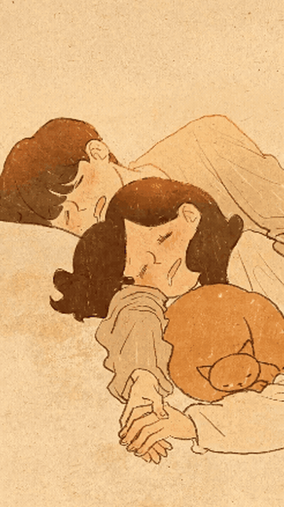 Man And Woman Sleeping Together GIF