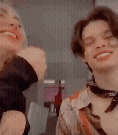 Man And Woman Smiling And Laughing GIF
