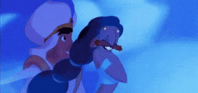 Man And Woman Standing In Blue Room GIF