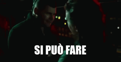 Man And Woman Standing In Dark Room GIF