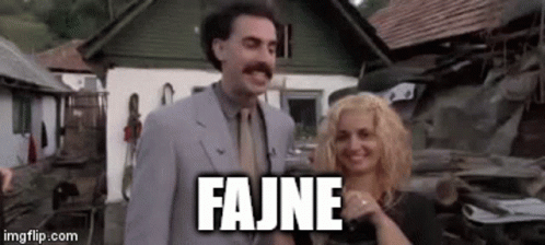 Man And Woman Standing In Front Of House GIF