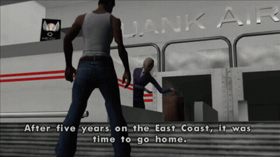 Man And Woman Standing In Front Of Uanik Air Sign GIF
