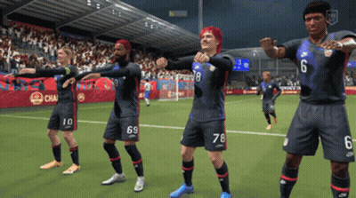 Man And Woman Standing In Stadium GIF