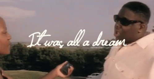 Man And Woman Standing It Was All A Dream GIF