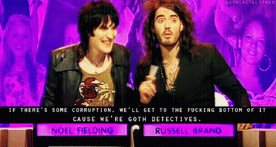 Man And Woman Standing On Purple Background GIF