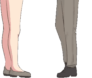 Man And Woman Standing Together Sticker