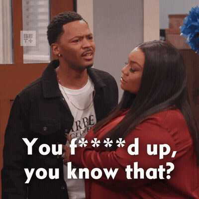 Man And Woman Standing Together Woman Asking If He Knows That GIF