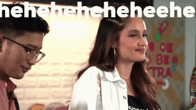 Man And Woman Standing Together Woman Smiling GIF