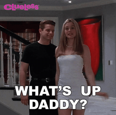 Man And Woman Standing What's Up Daddy GIF