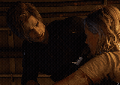 Man And Woman Standing With CC GIF