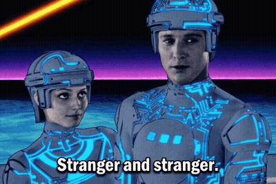 Man And Woman Standing With Stranger And Stranger GIF