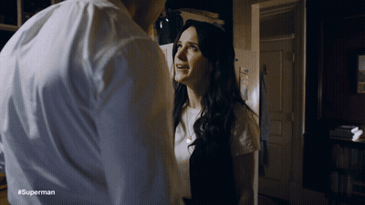 Man And Woman Standing With #Superman GIF