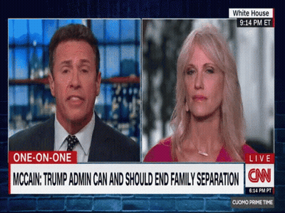 Man And Woman Talking On CNN GIF