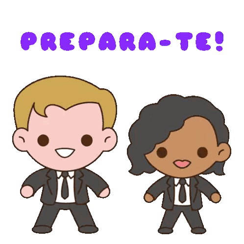 Man And Woman Talking On Phones 'Prepara-Te Sticker