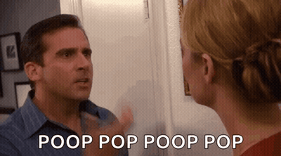 Man And Woman Talking Woman Saying Poop Pop Poop Pop GIF