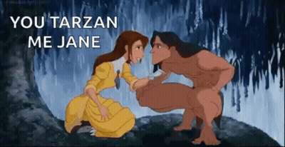 Man And Woman Touching With You Tarzan Me Jane GIF