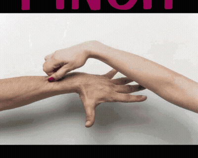 Man And Woman Touching Wrists With I Love You GIF