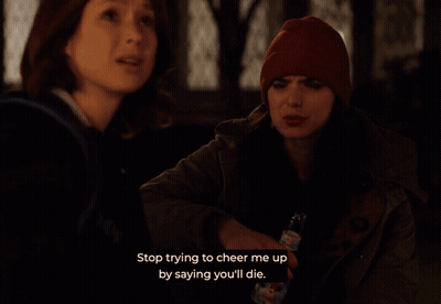Man And Woman Video Call Earbuds GIF