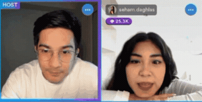 Man And Woman Video Call With Host GIF