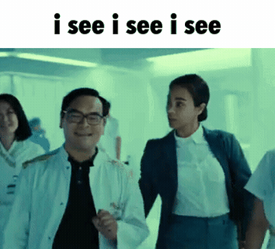 Man And Woman Walking In Hallway GIF
