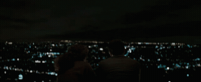 Man And Woman Watching City Lights GIF
