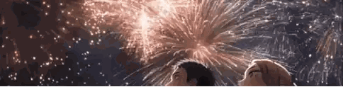 Man And Woman Watching Fireworks Sticker