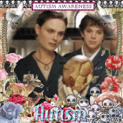 Man And Woman With Autism In Blue GIF