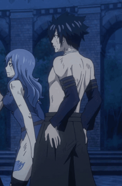 Man And Woman With Fairy Tail Leg Tattoo GIF