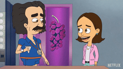 Man And Woman With Netflix Logo GIF
