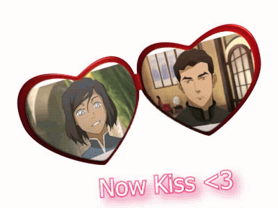 Man And Woman With Now Kiss <3 GIF
