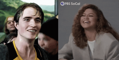Man And Woman With PBS SoCal On Top GIF