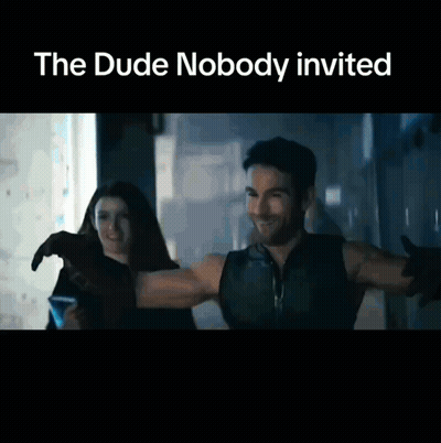 Man And Woman With The Dude Nobody Invited GIF