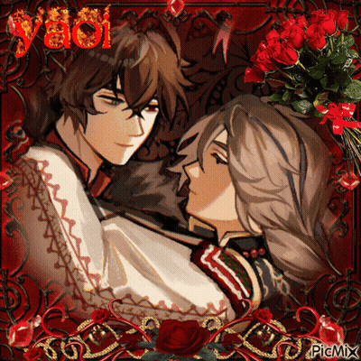 Man And Woman With Word Yaoi GIF