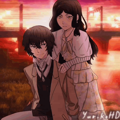 Man And Woman With Yuriko HD GIF