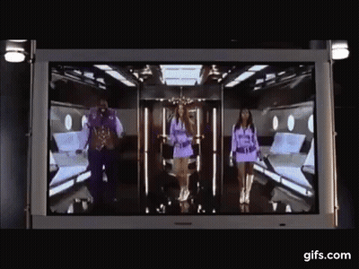 Man And Women Dancing On TV GIF