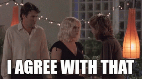 Man And Women Saying I Agree GIF