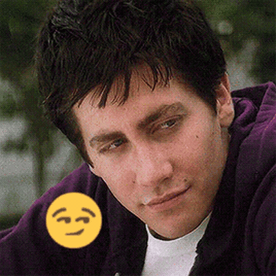Man And Yellow Smiley Face Close Up GIF