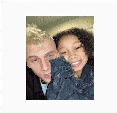 Man And Young Girl Posing For Picture GIF