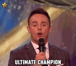 Man Announces Ultimate Champion GIF