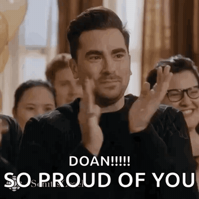 Man Applauding Group Saying Doan So Proud Of You GIF