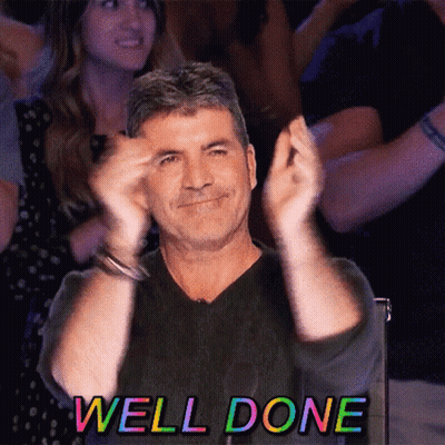 Man Applauding In Front Of Crowd Saying Well Done GIF