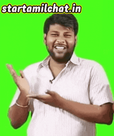Man Applauding In Front Of Green Screen Starttamilchat.in GIF