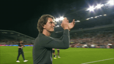 Man Applauding On Soccer Field GIF