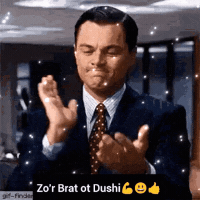 Man Applauds Zo 'R Brat Ot Dushi GIF