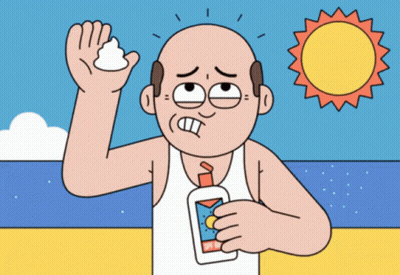 Man Applying Sunscreen To Face GIF