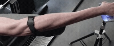 Man Arm With Watch Holding Cell Phone GIF