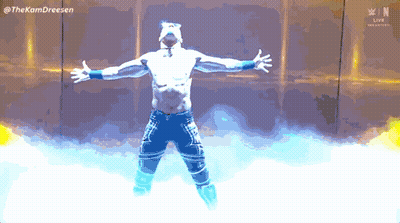 Man Arms Outstretched Before Thekamdreesen Sign GIF