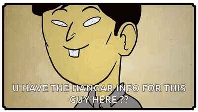 Man Asking About Hangar Info GIF