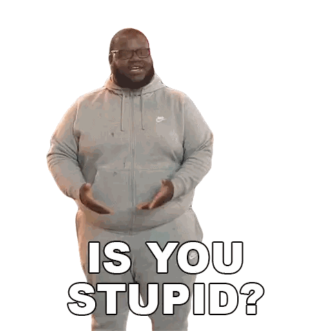 Man Asking If He Is Stupid In Nike Hoodie Sticker