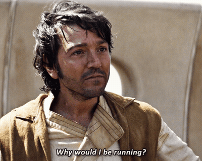 Man Asking Why Would He Be Running GIF